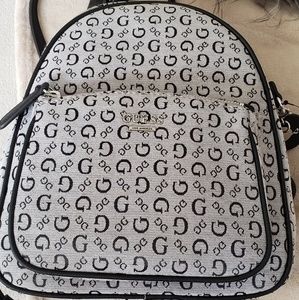 AUTHENTIC Black and Gray Guess Backpack Purse